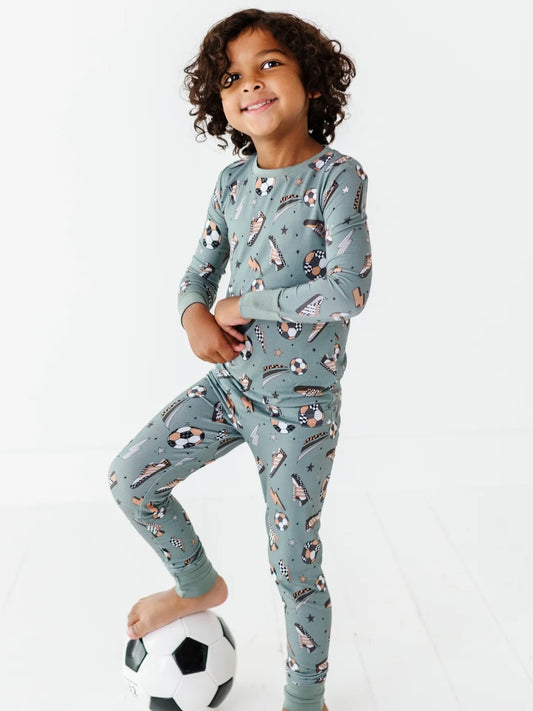 Long Sleeve Toddler Pajamas - Soccer