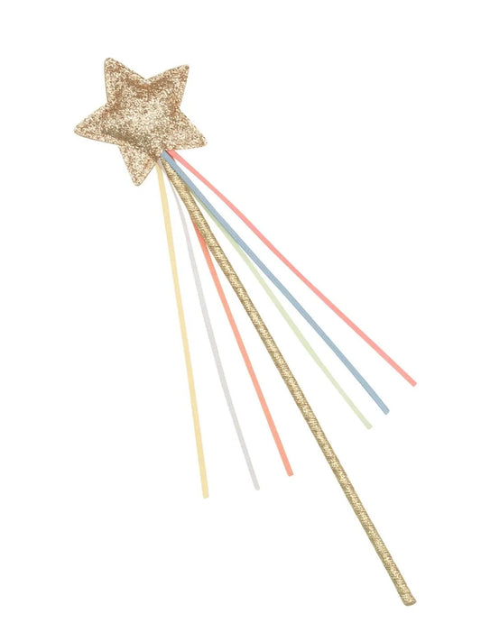 Rainbow Glitter Star Wand