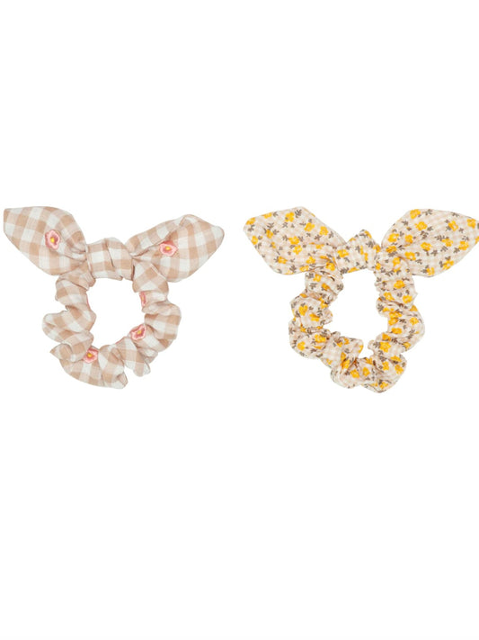 Ditsy Bunny Ear Scrunchies