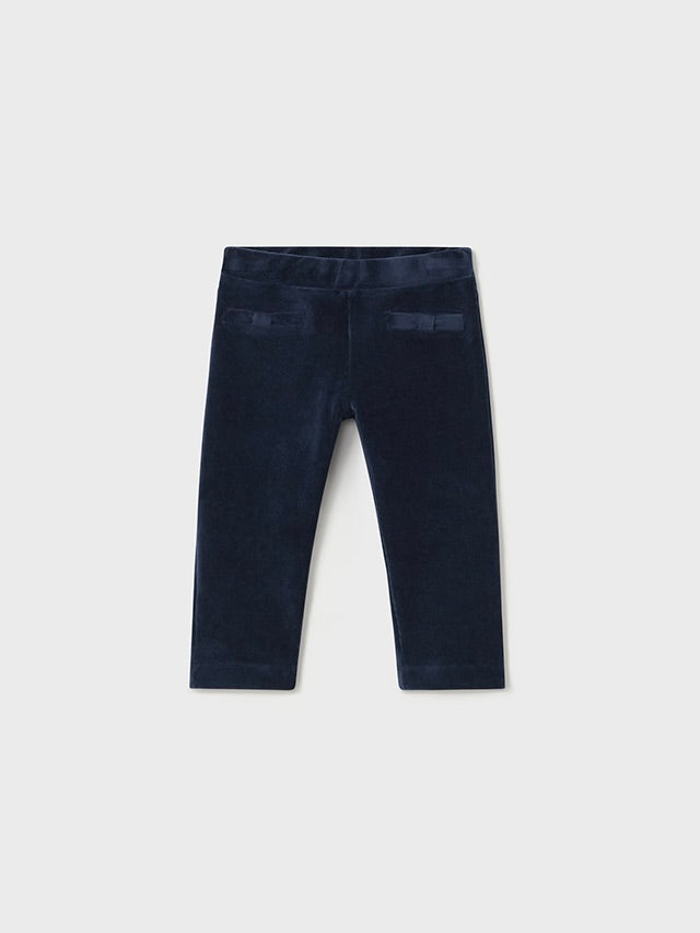 Bow Cord Knit Pant - Navy