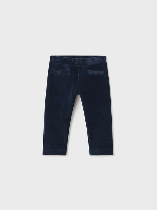 Bow Cord Knit Pant - Navy