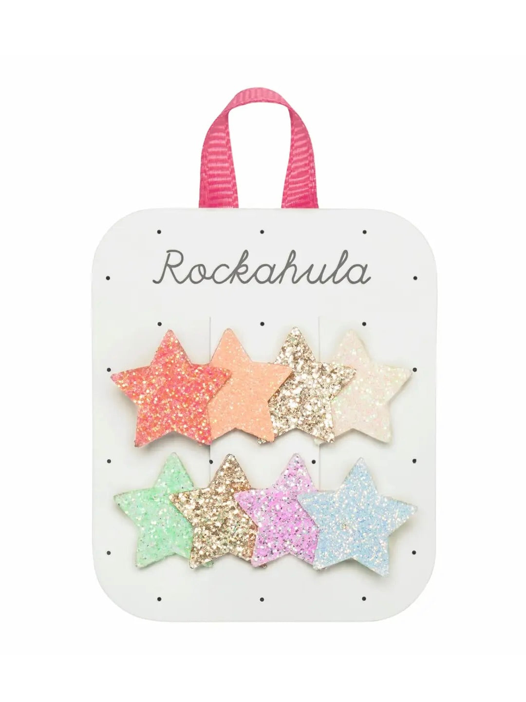 Rainbow Shimmer Star Clips