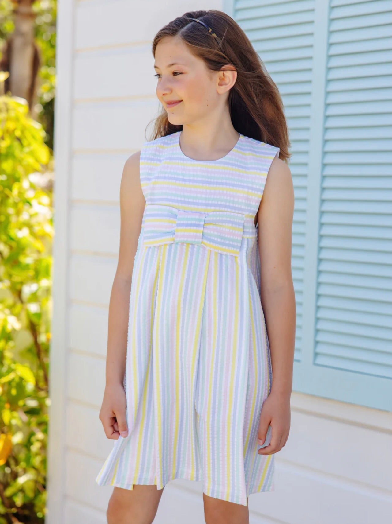 Sleeveless Darcy Dress - Siesta Key Seersucker