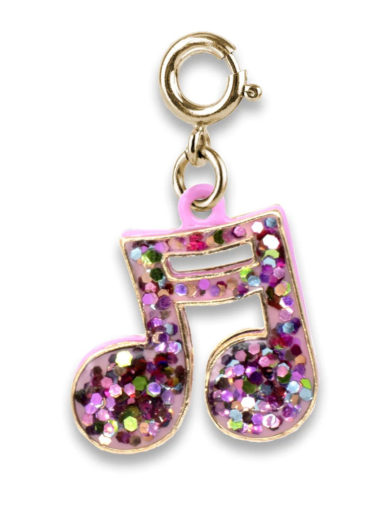 Charm It! Gold Glitter Music Note Charm