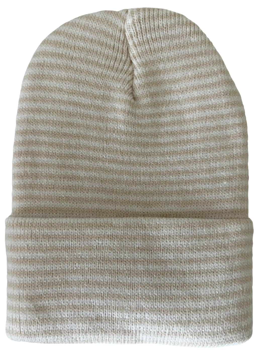 Baby's First Hat- Sand/White Stripe