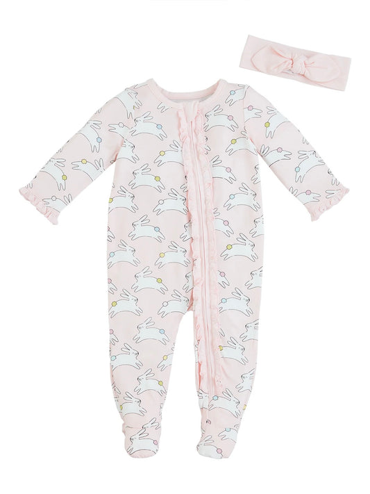 Pink Bunny Sleeper + Headband