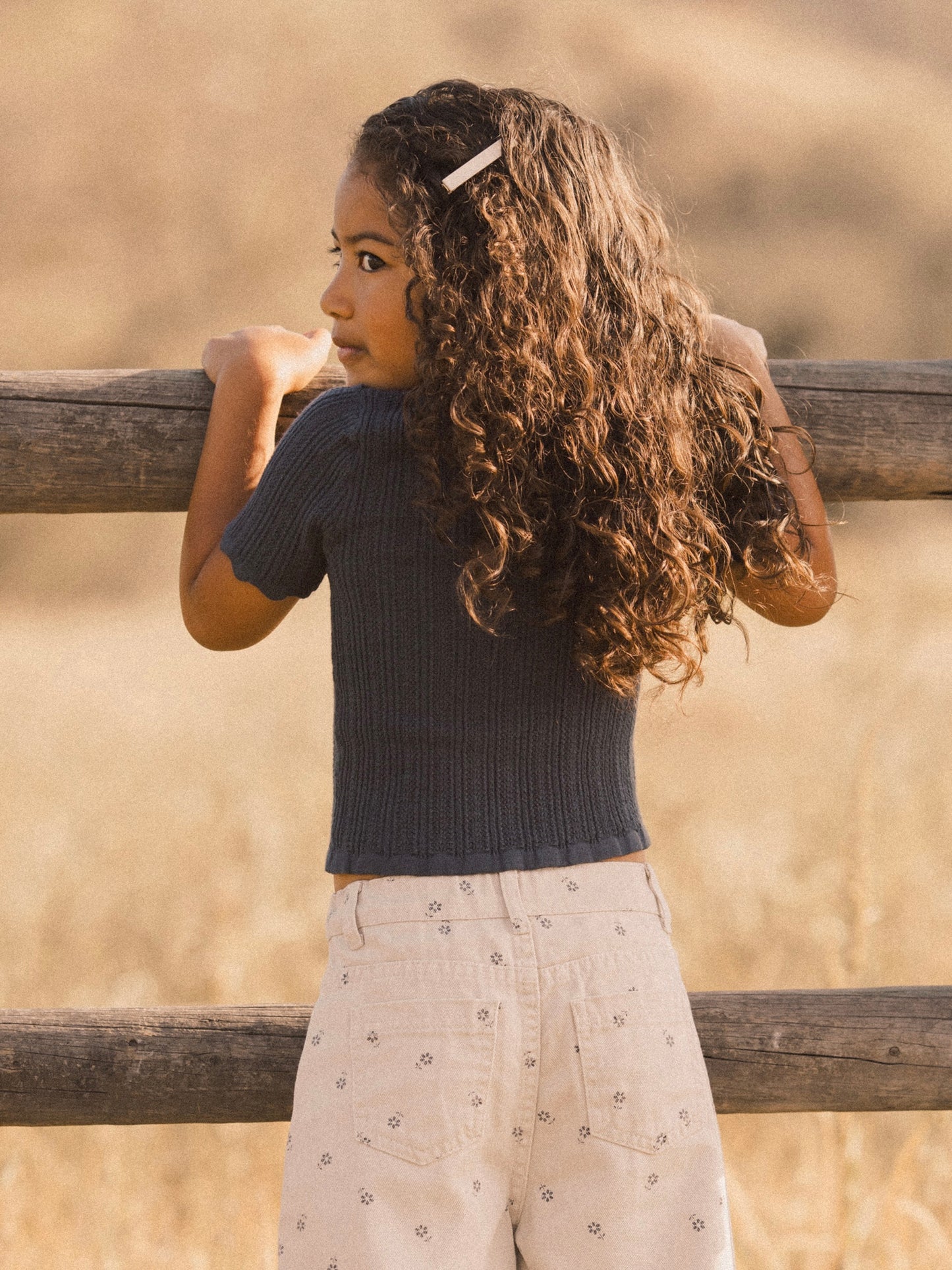 Blue Daisy Straight Leg Pant