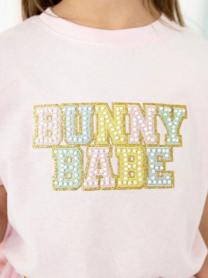 Short Sleeve Patch Tee - Bunny Babe