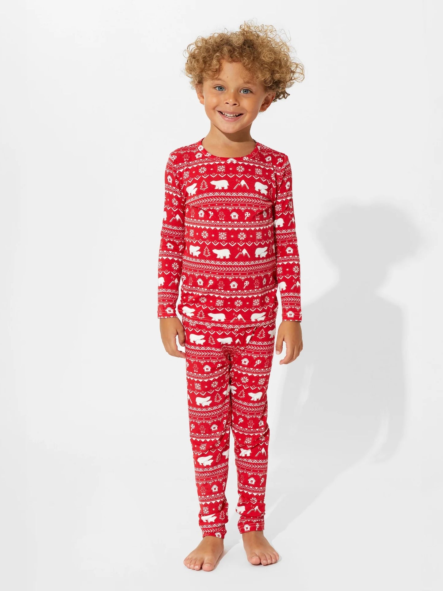 Two-Piece Pajama Set - Polar Isle Red