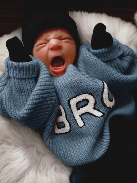 BRO Chunky Knit Sweater - Slate Blue