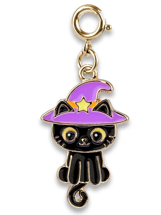 Charm It! Gold Swivel Black Cat Charm