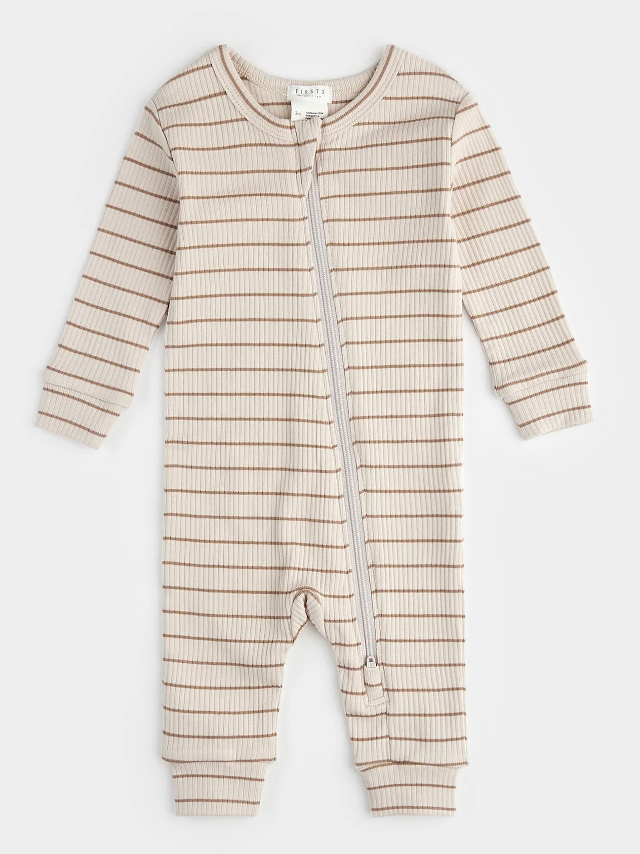 Modal Rib Sleeper - Dune Stripe