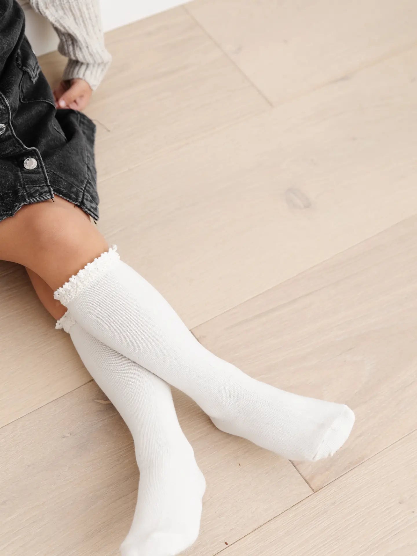 Ivory Knee High Socks