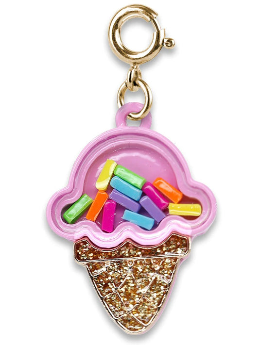 Charm It! Gold Ice Cream Cone Shaker Charm