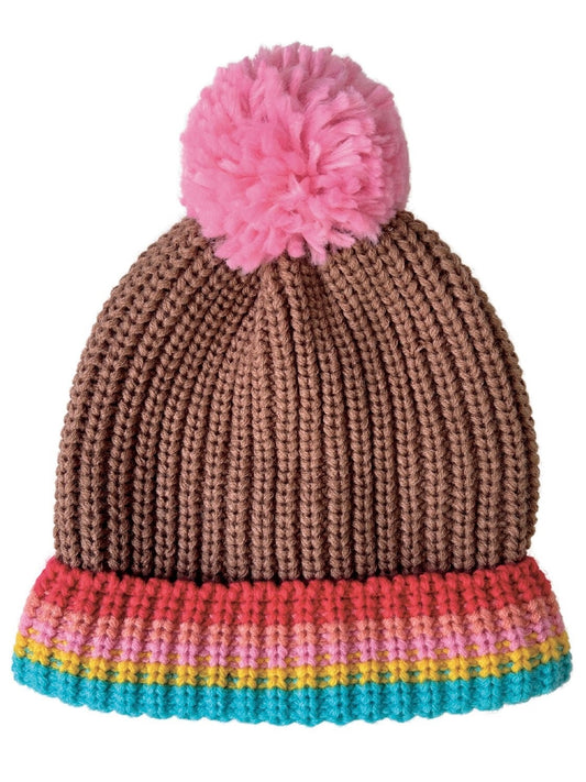 Rainbow Stripe Knitted Hat