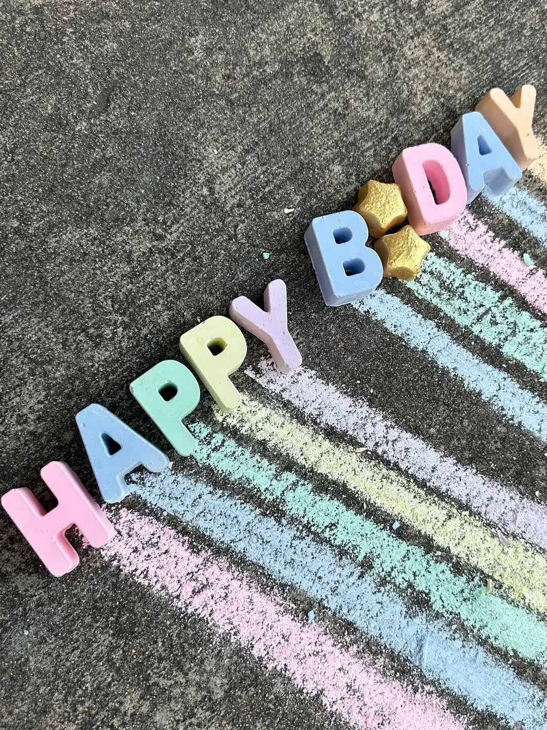 Happy Birthday Handmade Sidewalk Chalk