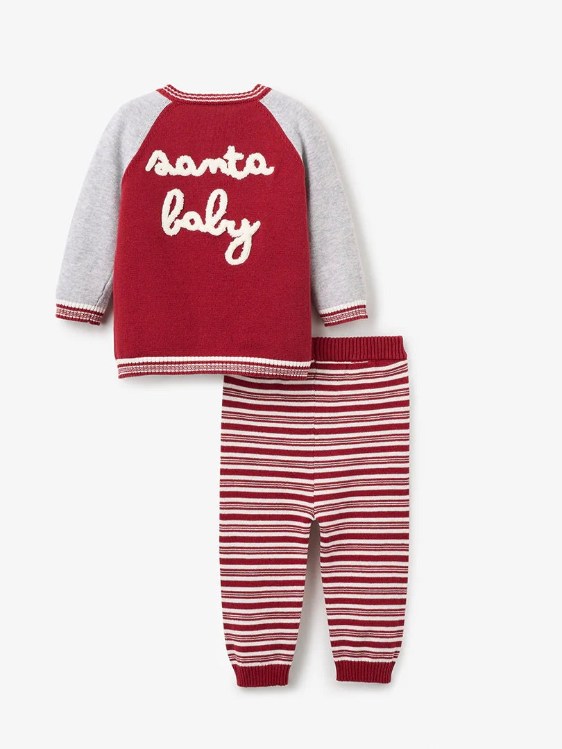 Santa Baby Jacket + Stripe Pants