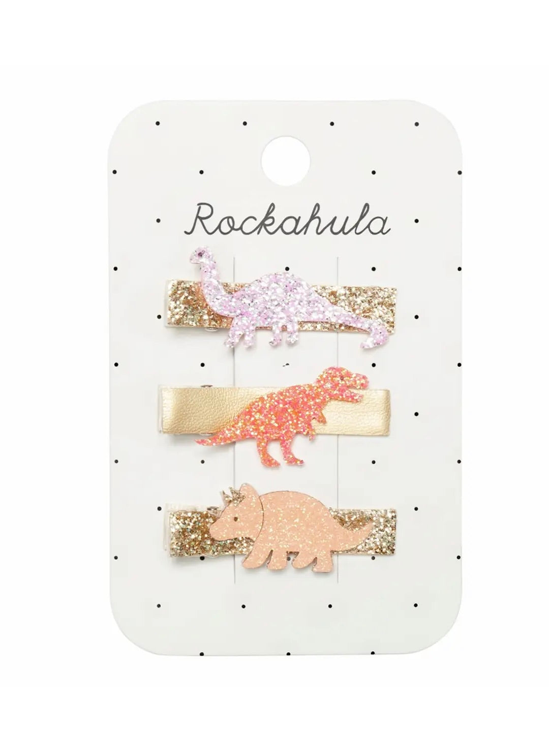 Glitter Dinosaur Bar Clips