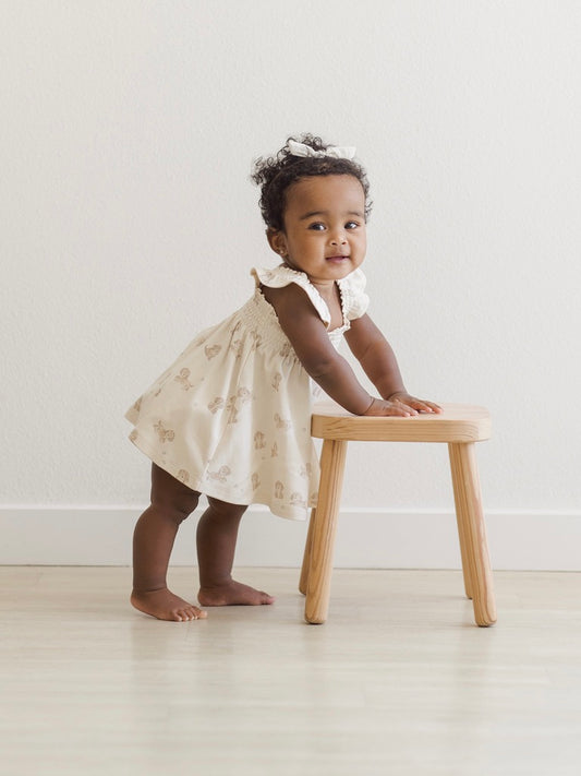 Puppies Smocked Jersey Dress