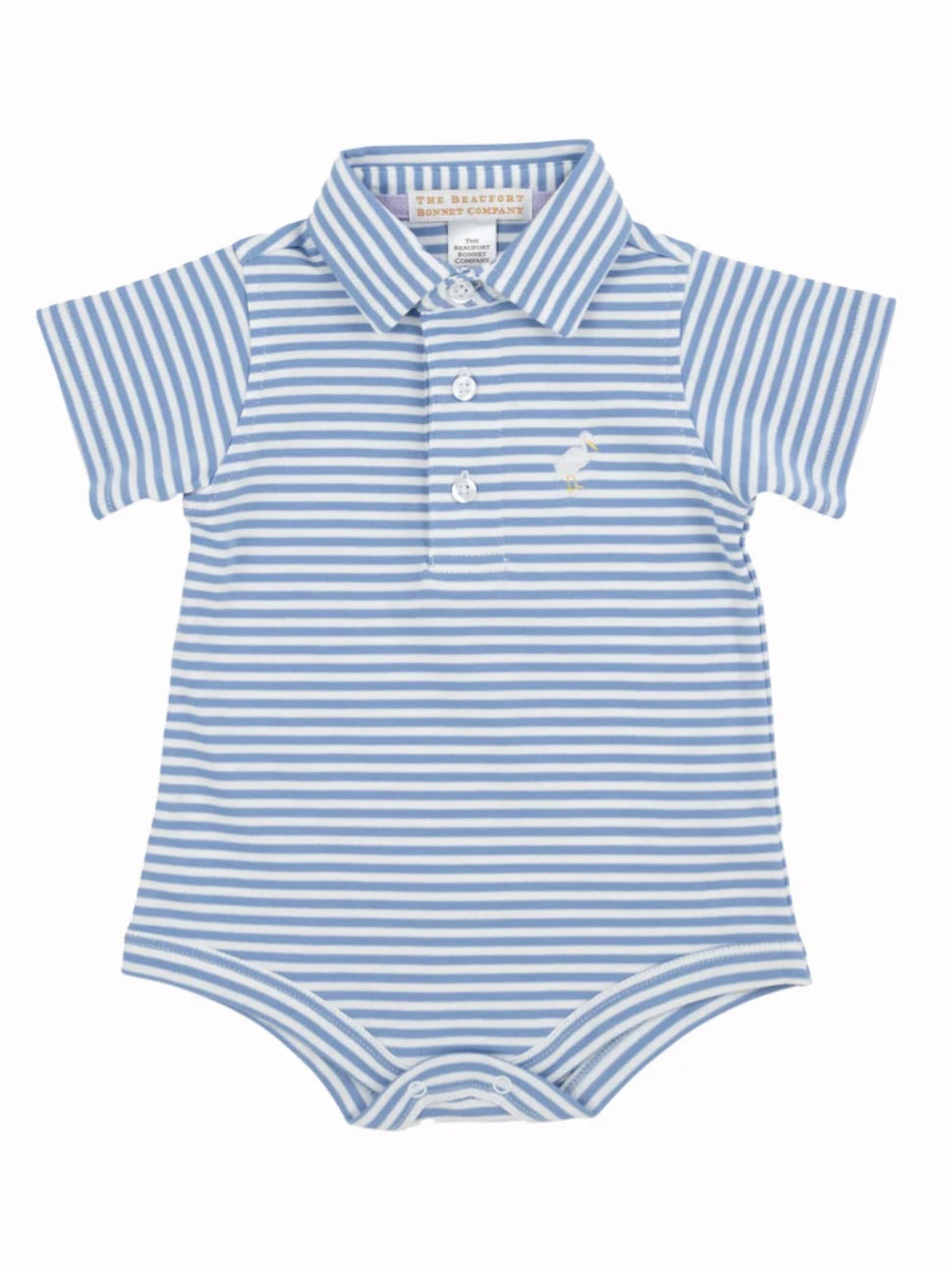 Barbados Blue Stripe Prim & Proper Onesie