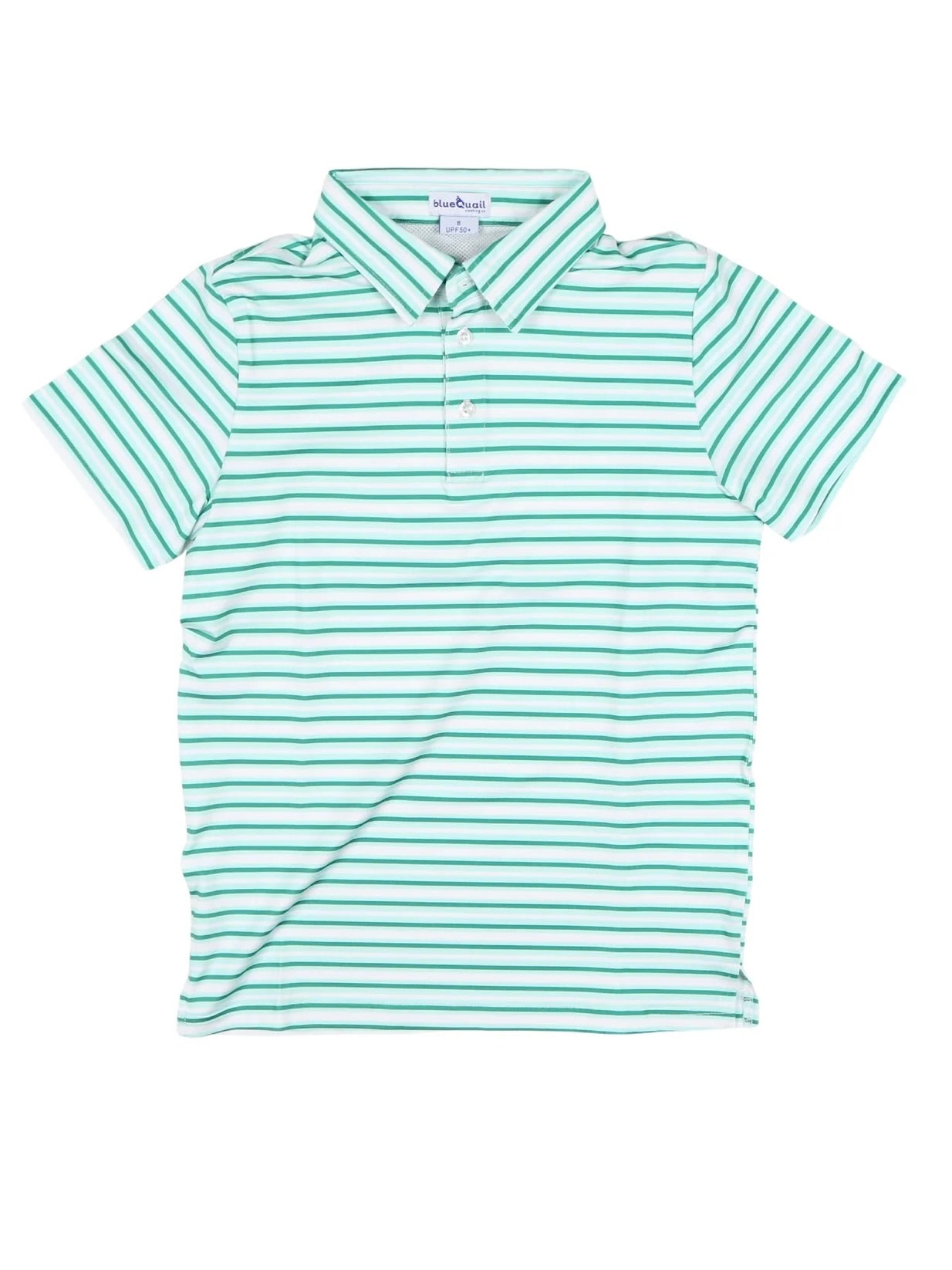 Emerald Stripe Polo Short Sleeve Shirt