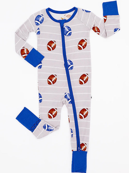 Stripe Football Convertible Footies