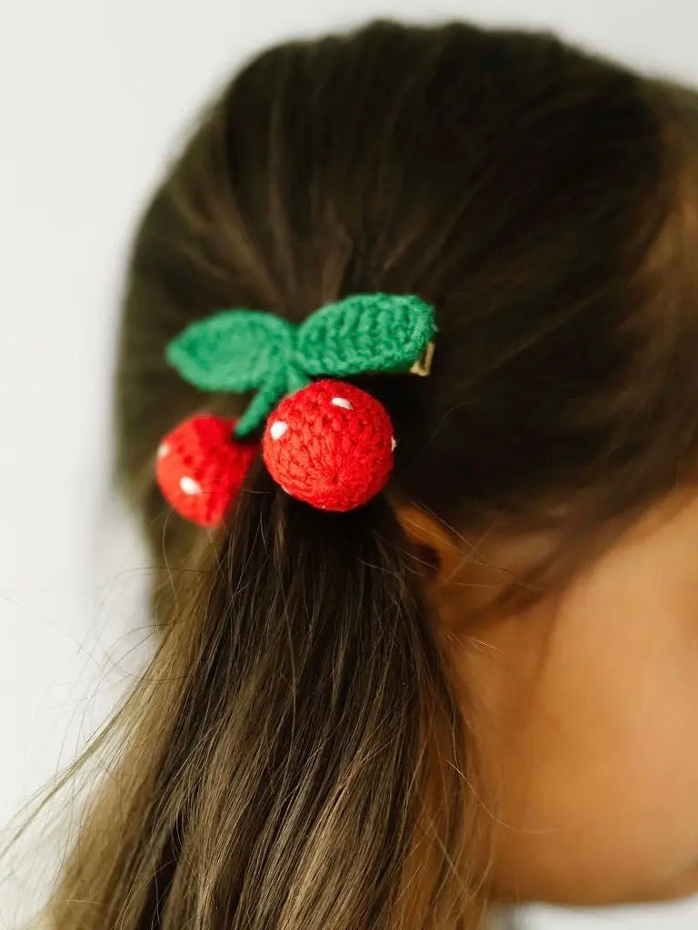 Crochet Cherries 2pk Clips