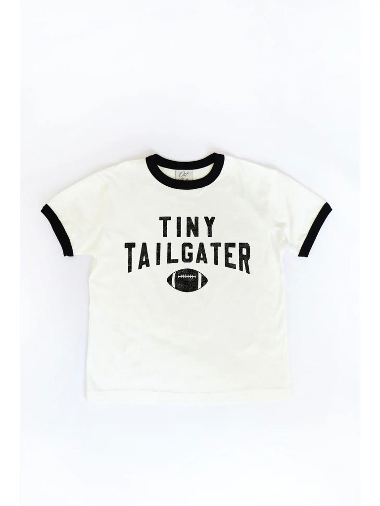 Tiny Tailgater Natural Ringer Tee