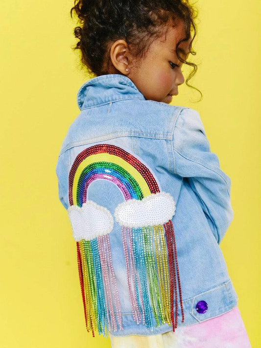 Crystal Rainbow Denim Jacket