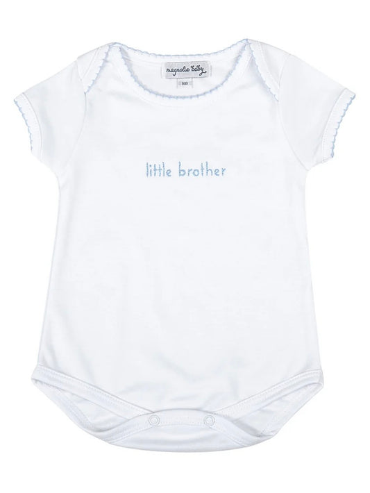 Little Brother Embroidered Short Sleeve Bodysuit