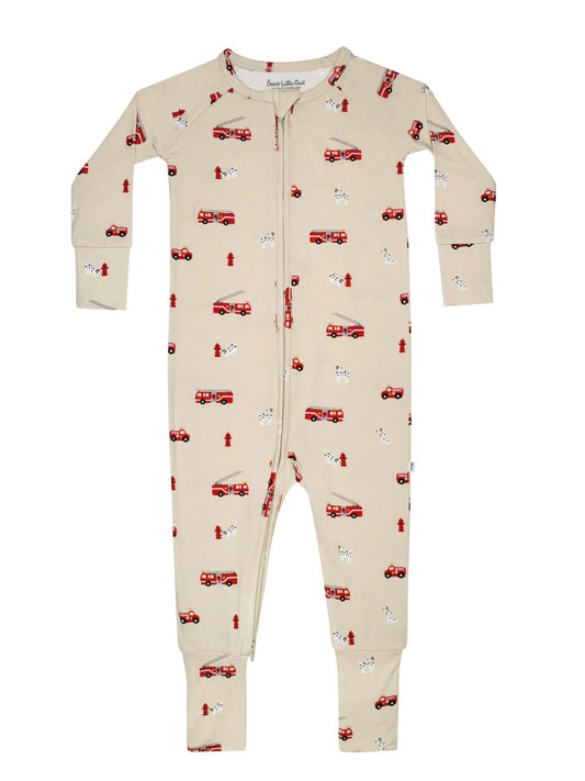 Brave Zip Romper - Firetrucks