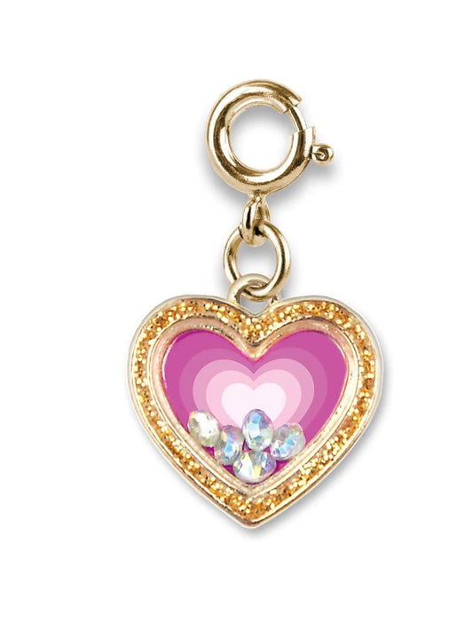 Charm It! Gold Heart Shaker Charm