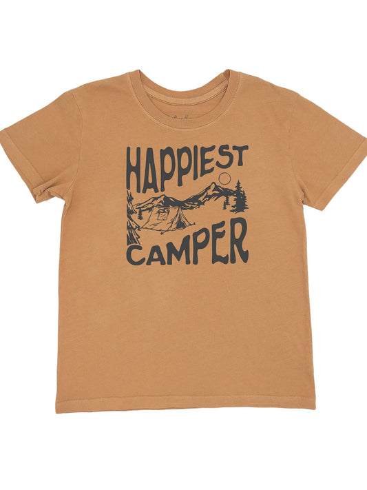 Happiest Camper Vintage Tee - Apricot