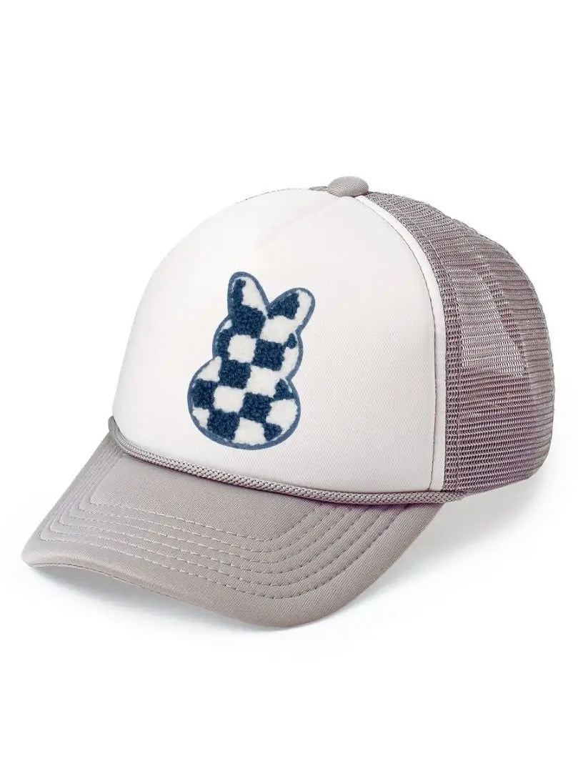 Sweet Wink Trucker Hat - Checkered Bunny Patch