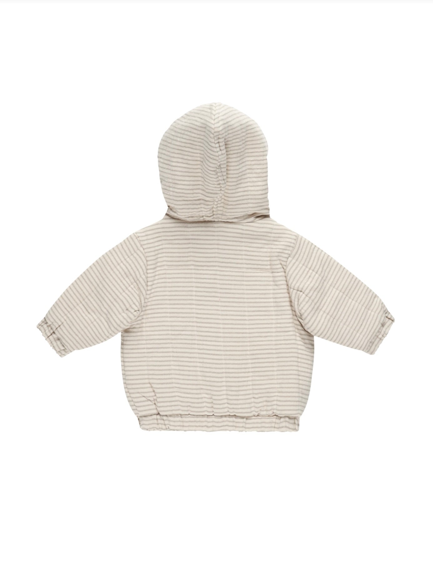 Hooded Woven Jacket - Basil Stripe