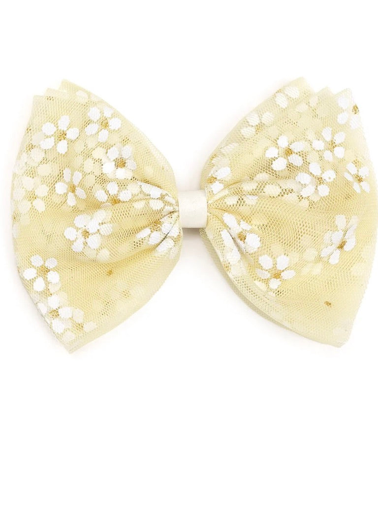 Ditsy Daisy Bow Clip - Sunshine