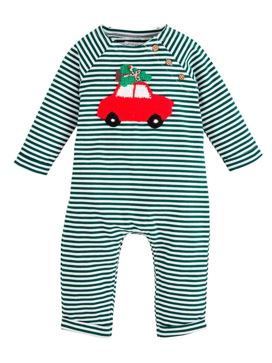 Crochet Romper - Christmas Car