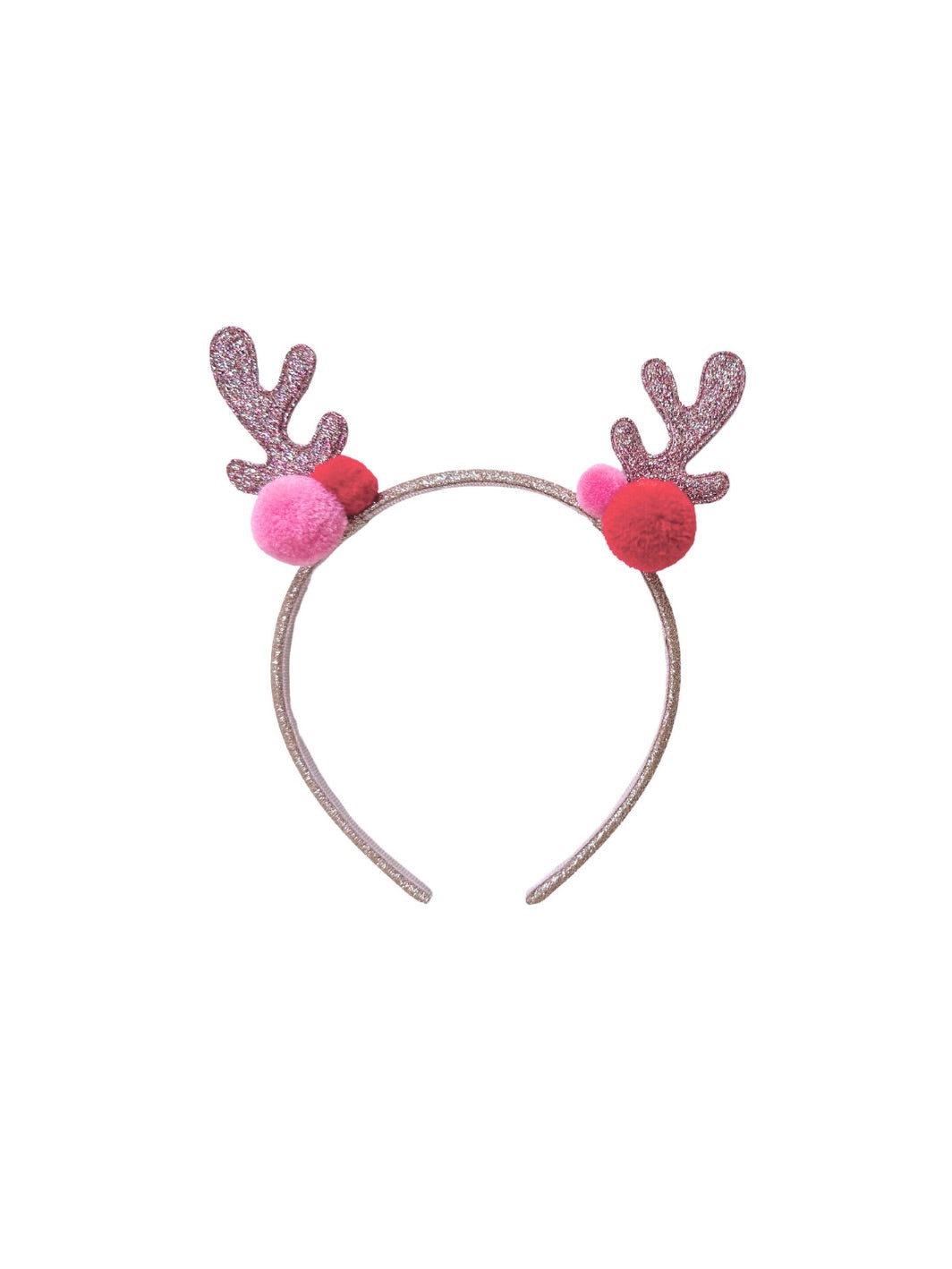 Jolly Pom Pom Reindeer Ears Headaband – Little Charm La Grange