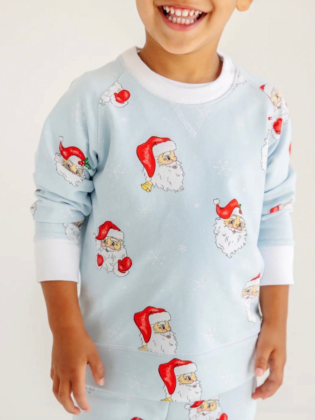 Cassidy Comfy Crewneck - Dear Santa Blue