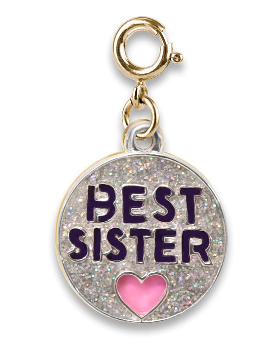 Charm It! Gold Glitter Best Sister Charm