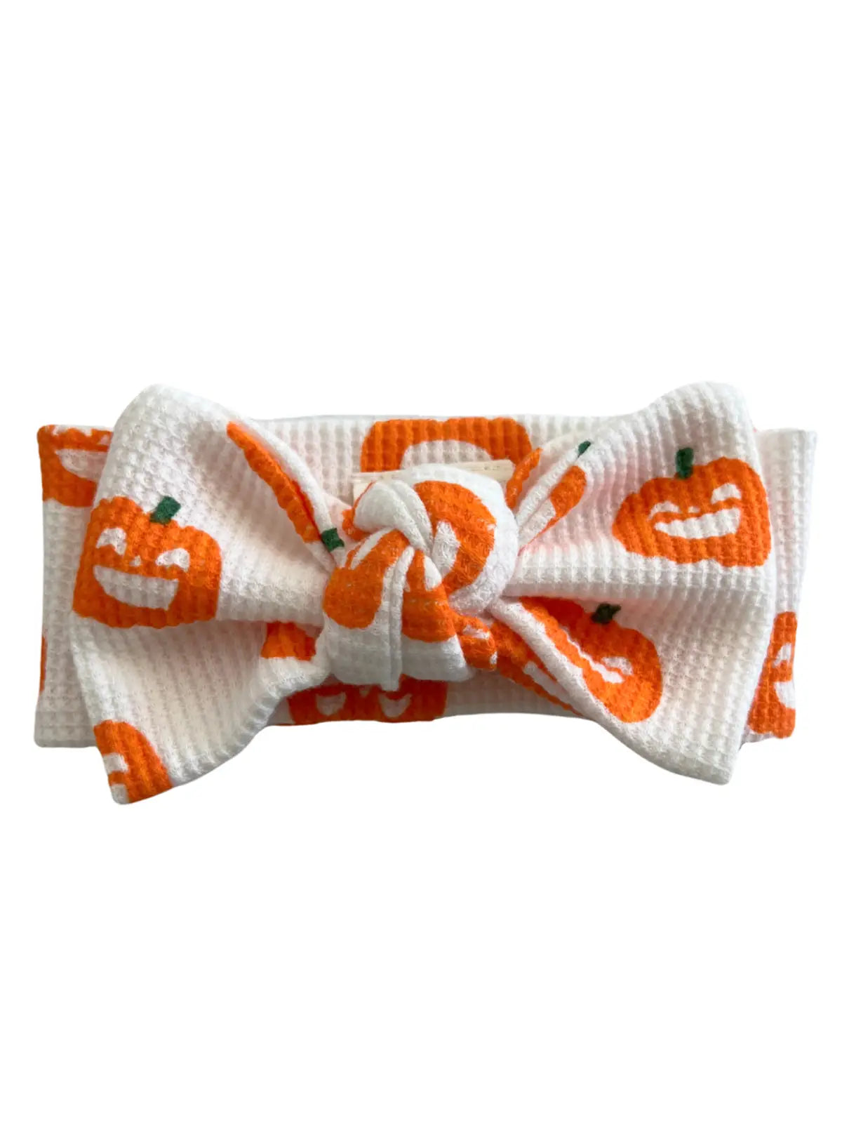 Waffle Knot Bow - Jack O Lantern