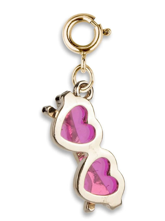 Charm It! Gold Heart Sunglasses Charm