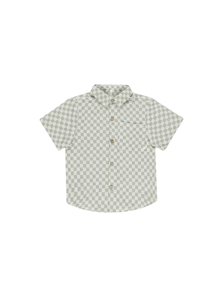 Sage Check Collared S/S Shirt