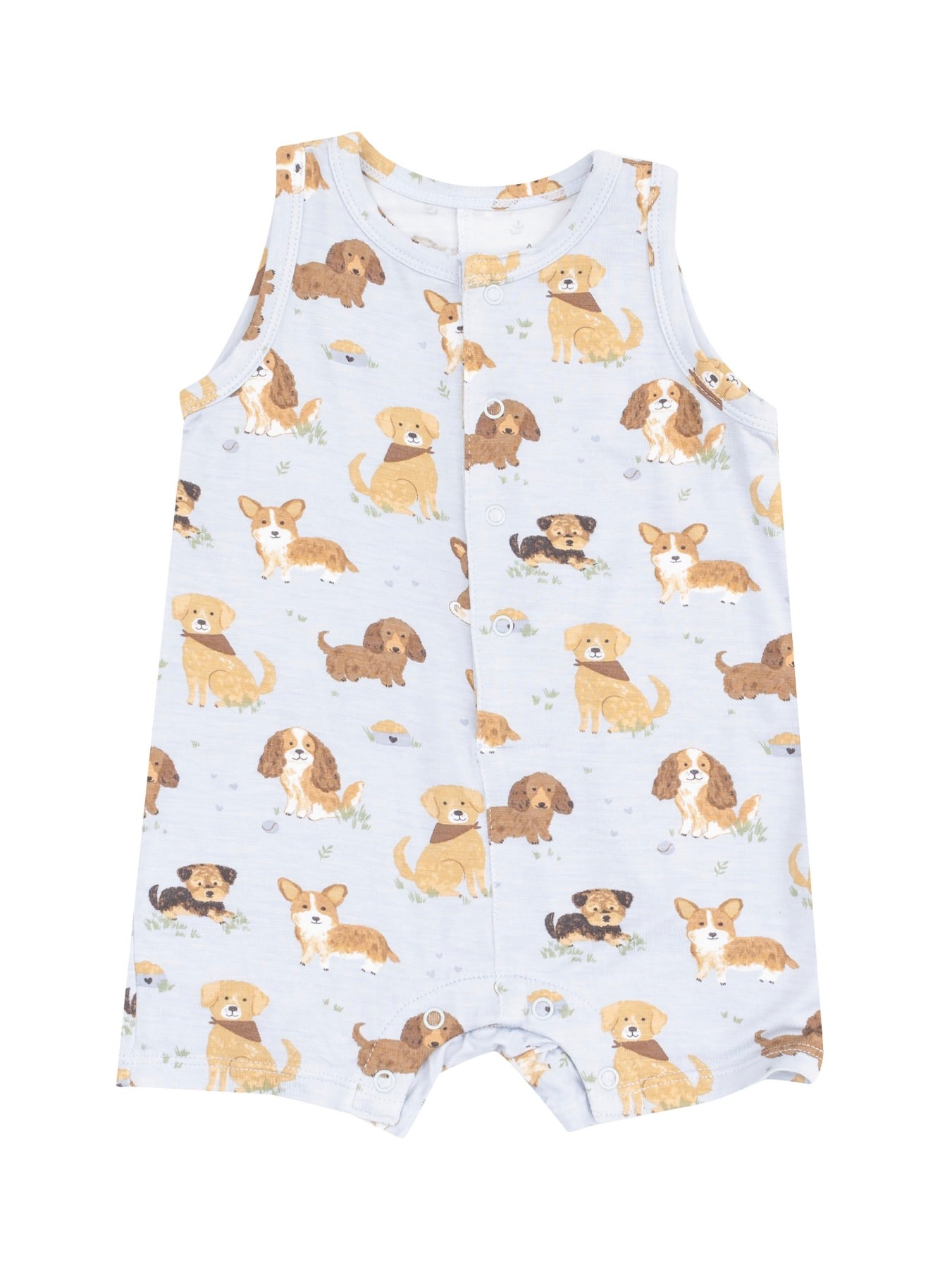 Blue Best Friend Dogs Shortie Romper