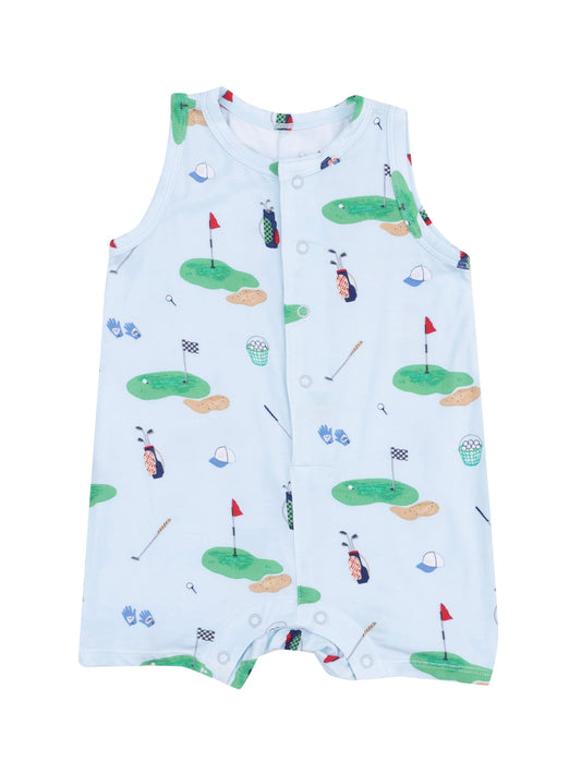 Blue Golf Things Shortie Romper