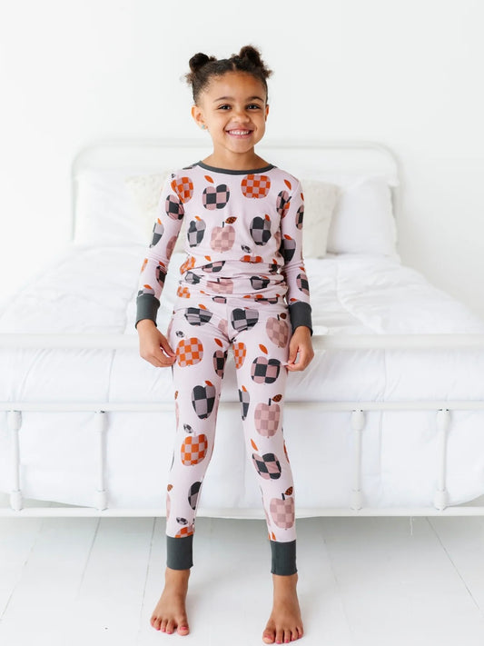 Apples Ribbed Toddler/Big Kid Pajamas