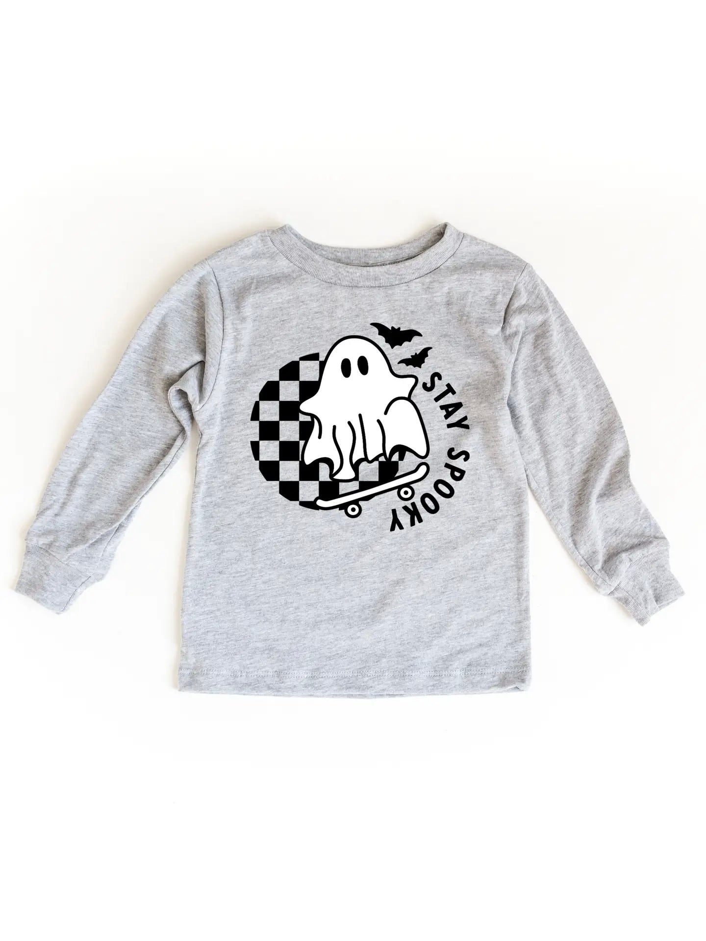 Stay Spooky Long Sleeve Tee - Grey