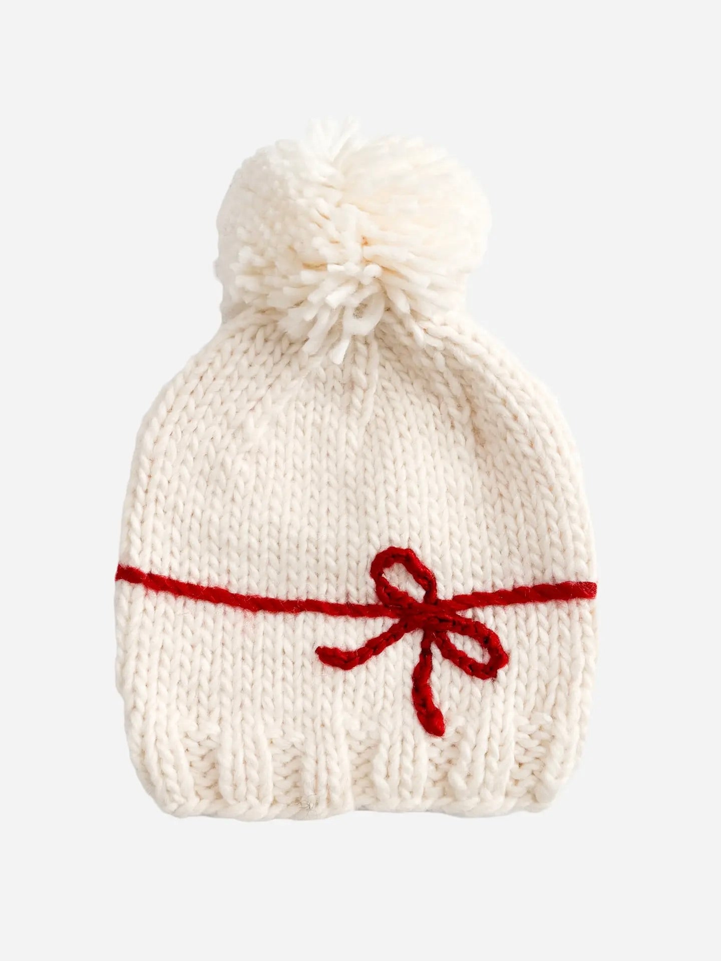 Present Bow Hat - Cream/Red