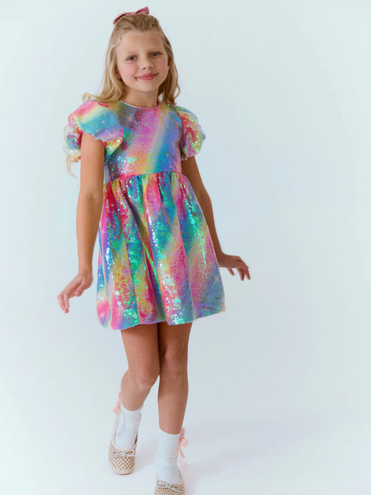 Shimmer Rainbow Sequin Dress