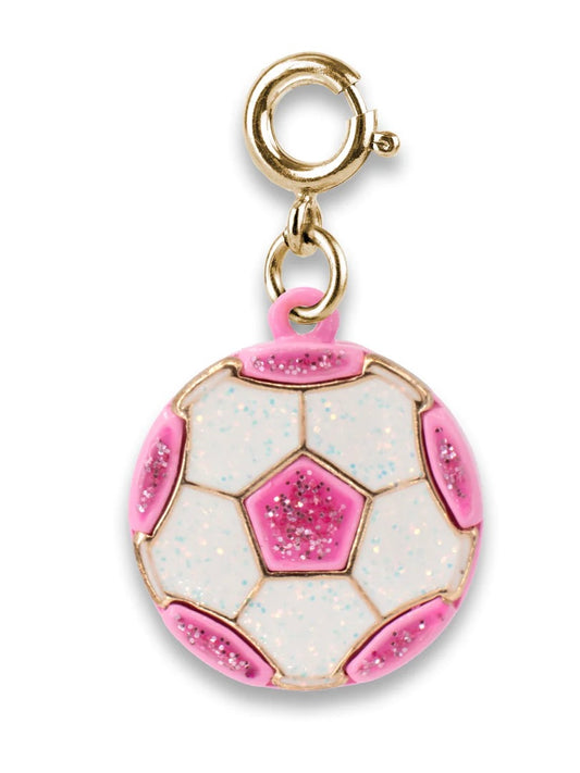 Charm It! Gold Glitter Soccer Ball